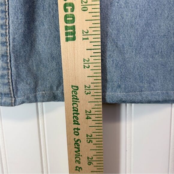 Vintage made in south Africa cropped oversized fit denim button down M - Picture 14 of 16